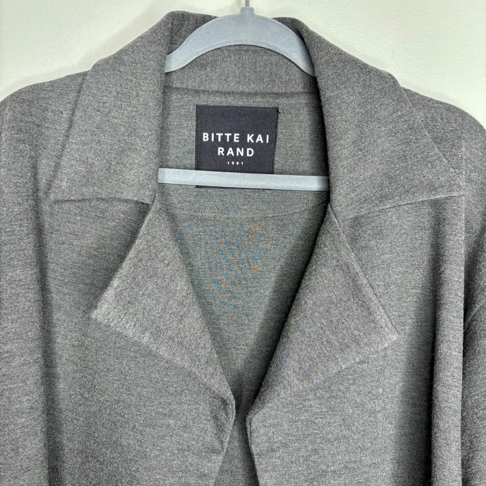 Bitte Kai Rand 1981 Gray Open Front Cardigan Jacket Minimalist Scandinavian M - Picture 3 of 7